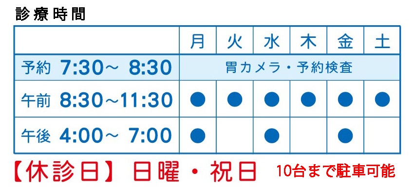 診療時間の案内